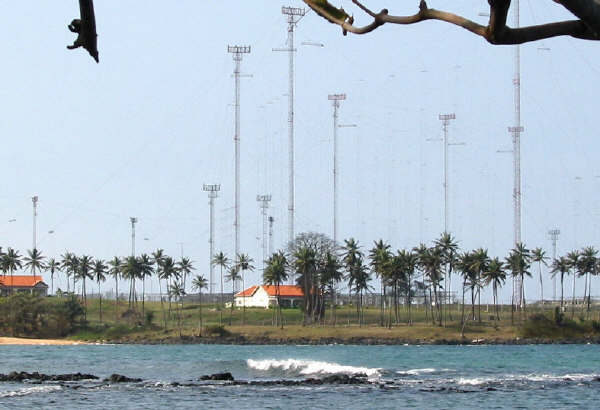 S9SS: from Sao Tome and Principe. Here: Antenna from Voice Of America