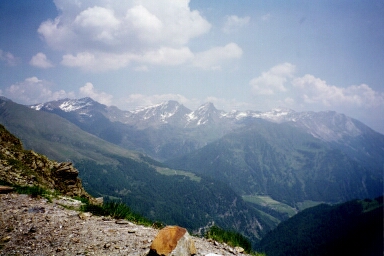 Timmelsjoch. Blick-Richtung Italien